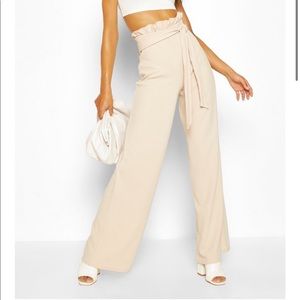 Tall Paperbag Waist Wide Leg Pants